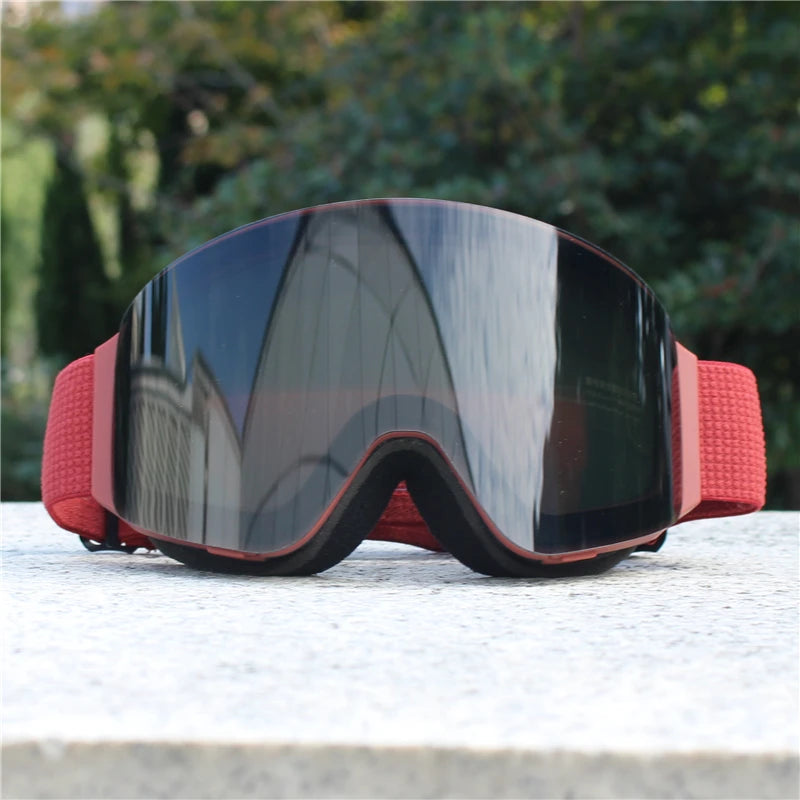 Magnetic Flip Cover Double Layer Anti-Fog Ski Goggles