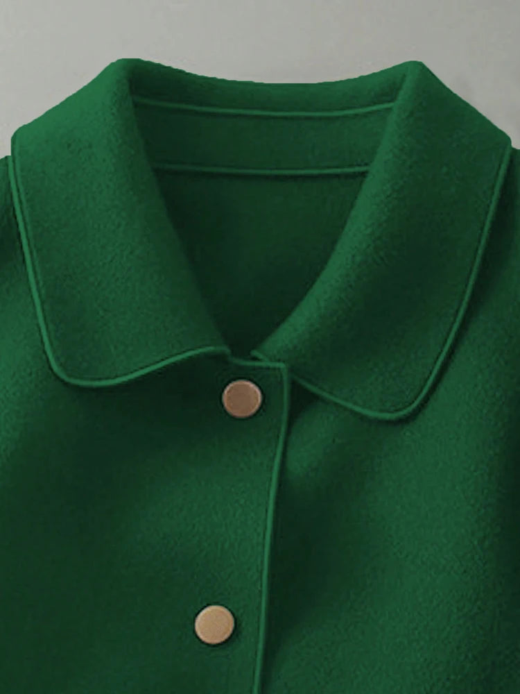 Classic Solid Short Woolen Coats