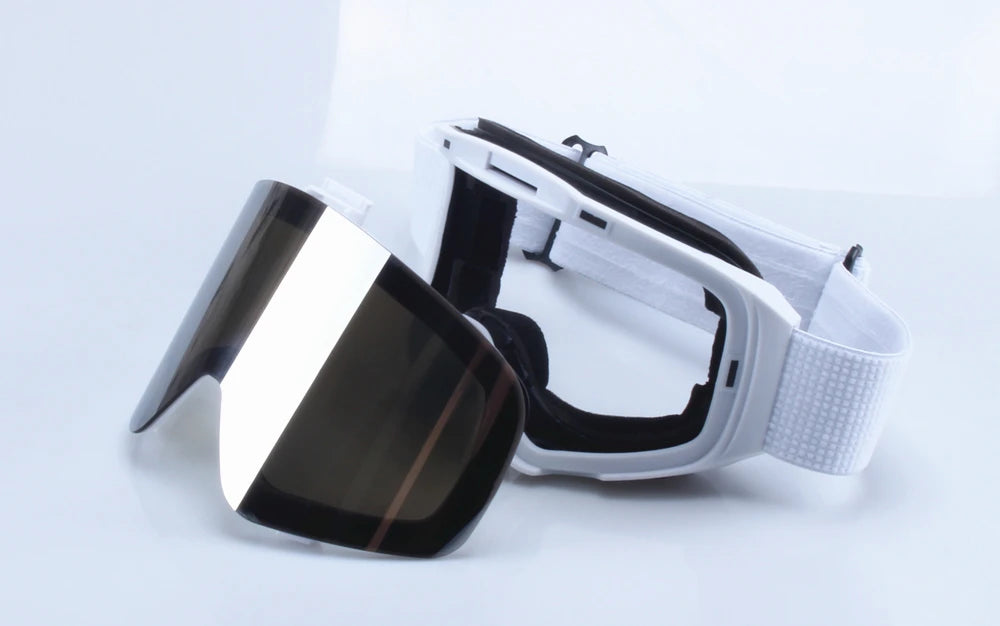 Magnetic Flip Cover Double Layer Anti-Fog Ski Goggles