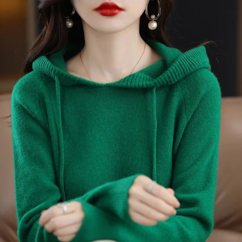 Women Pullover Sweaters Hooded