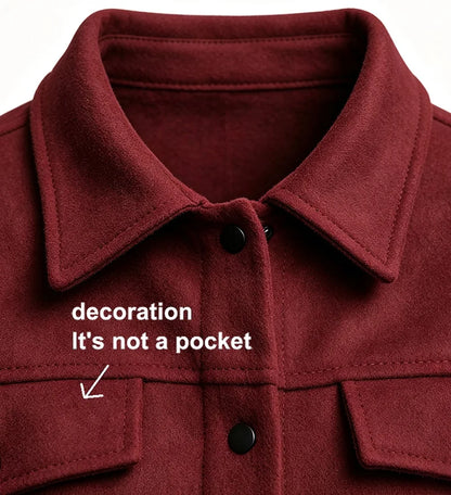 Fake Decor Chest Flap Lapel Fashion Outer Jacket