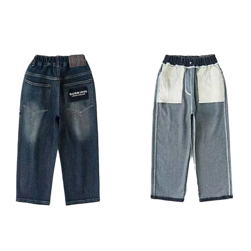 Boys Plush Warm Jeans