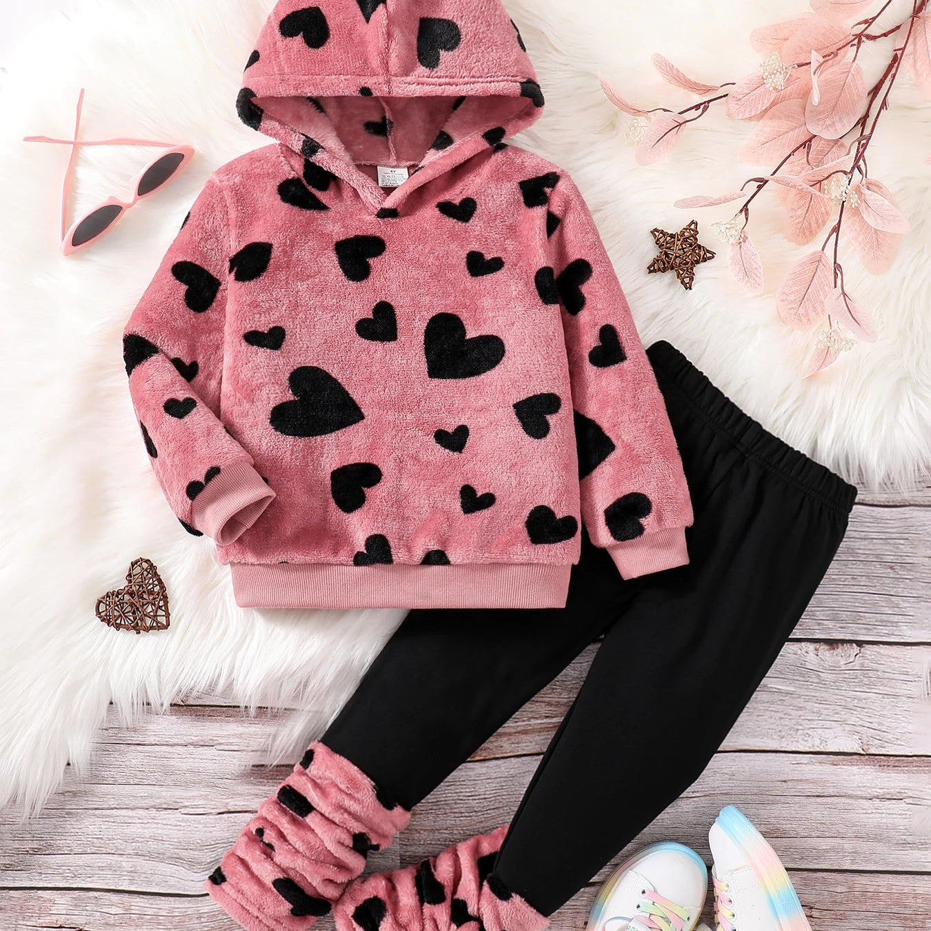 Comfortable love plush hooded