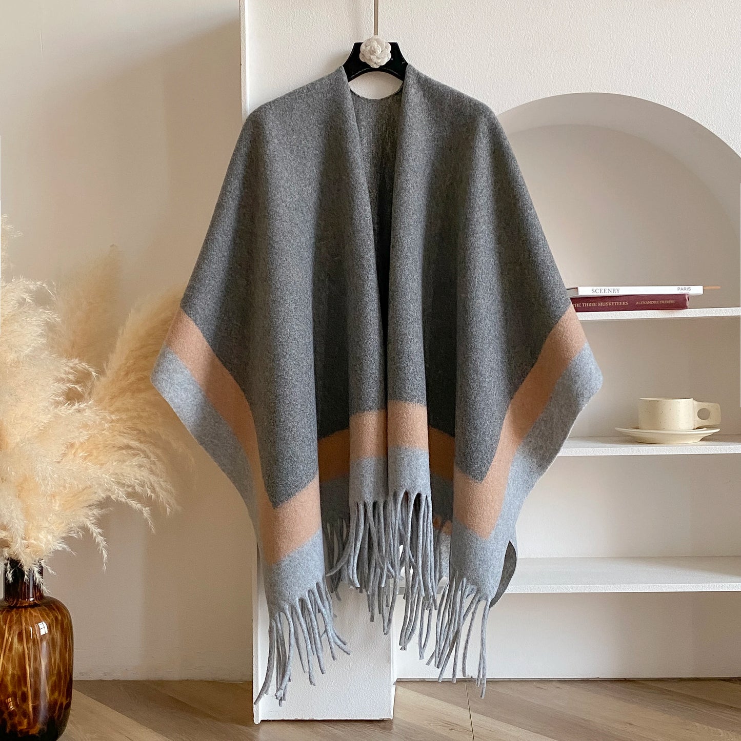 Winter Warm Plaid Ponchos And Capes