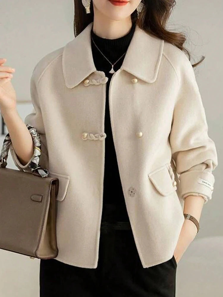 Elegant Solid Short Coats