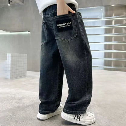 Boys Plush Warm Jeans