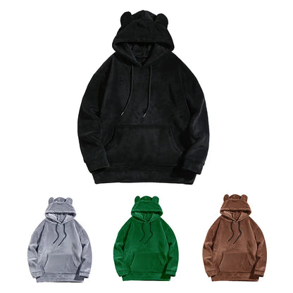 Men Fuzzy Fleece Hoodie
