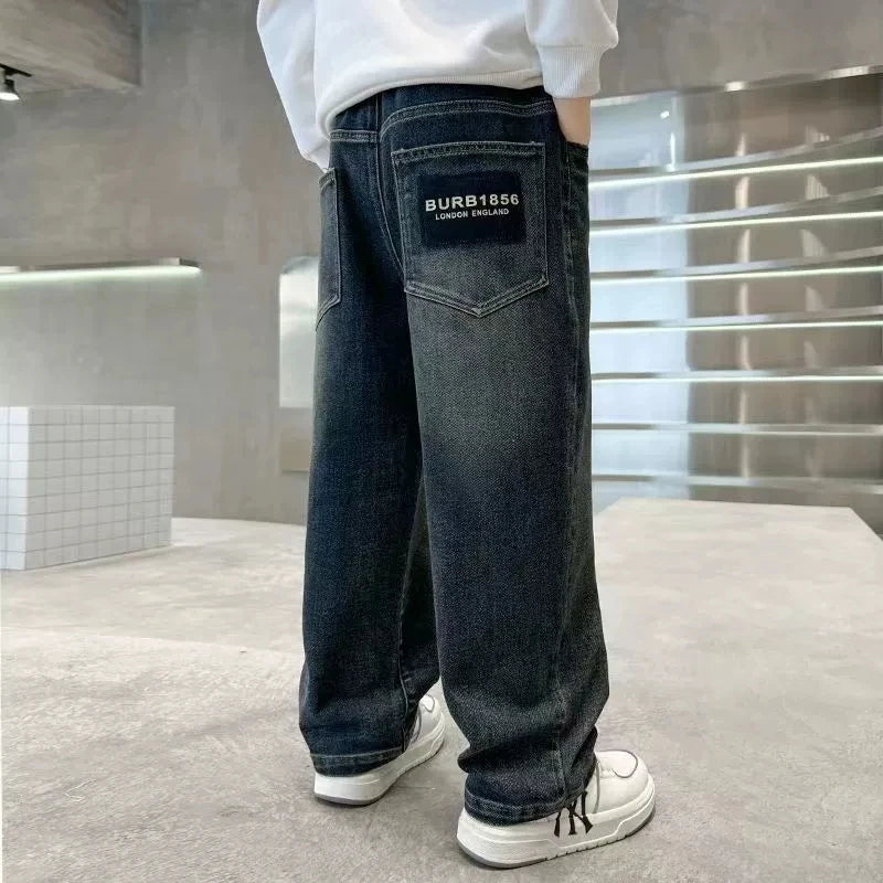 Boys Plush Warm Jeans
