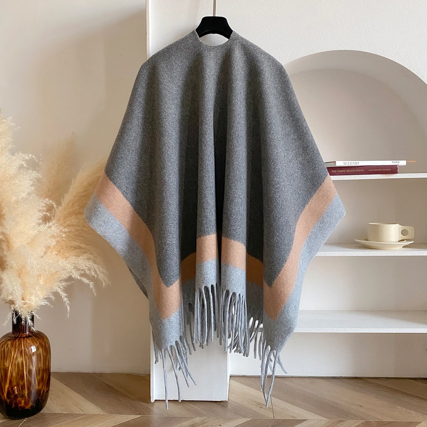 Winter Warm Plaid Ponchos And Capes