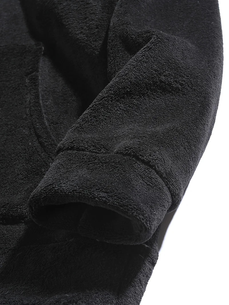 Men Fuzzy Fleece Hoodie