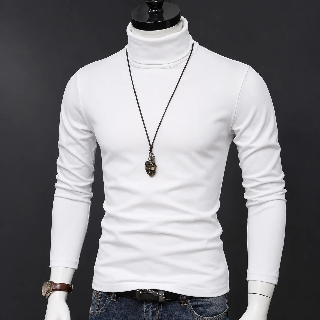 New Men's Thermal Turtleneck Shirt