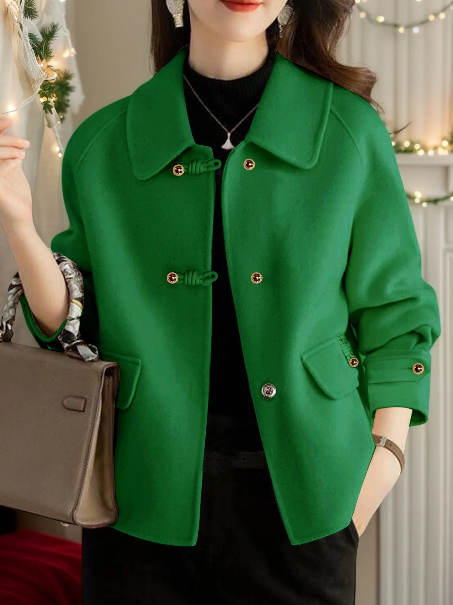 Elegant Solid Short Coats