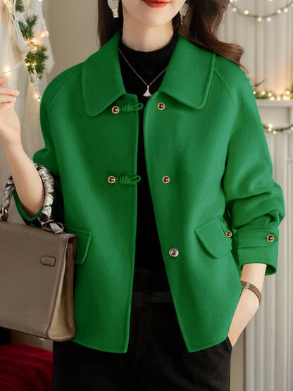 Elegant Solid Short Coats