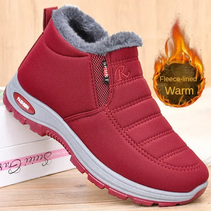 Thick velvet and warm snow boots
