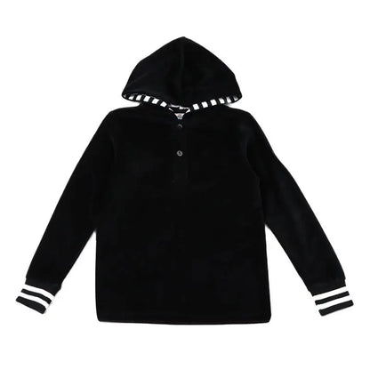 Tired Dress with Hooded Lining Striped Shirt