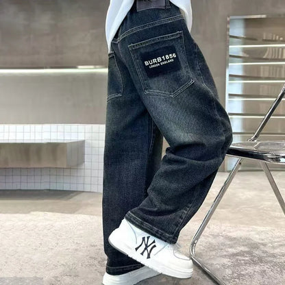 Boys Plush Warm Jeans