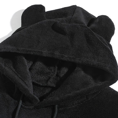 Men Fuzzy Fleece Hoodie