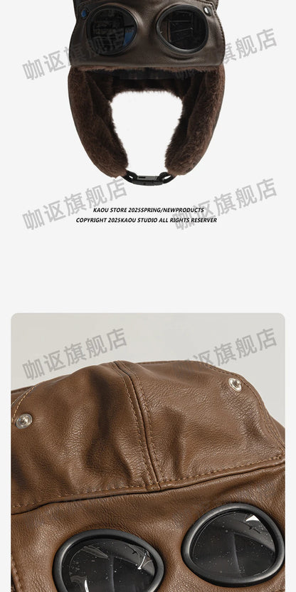 Leather Cat Ear Sunglasses