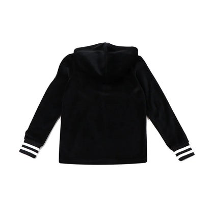 Tired Dress with Hooded Lining Striped Shirt