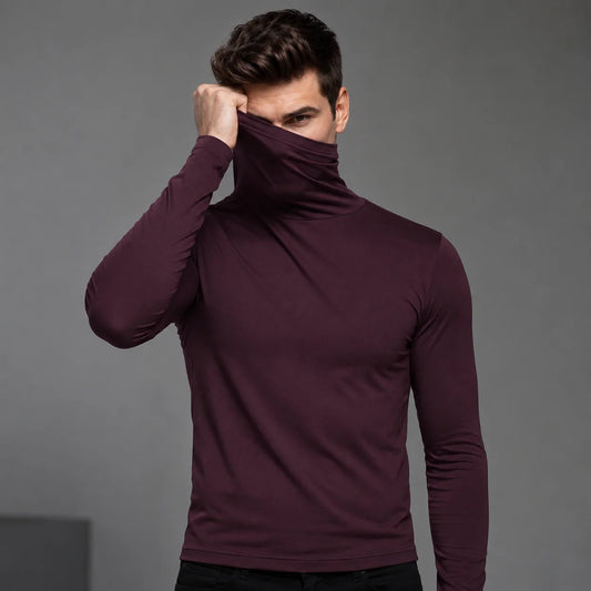 New Men's Thermal Turtleneck Shirt