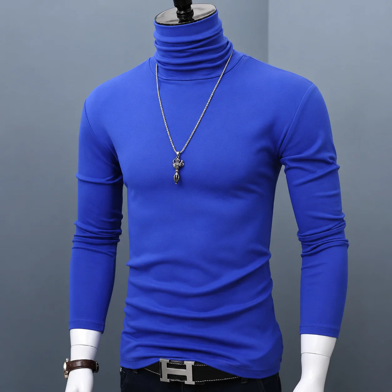 New Men's Thermal Turtleneck Shirt
