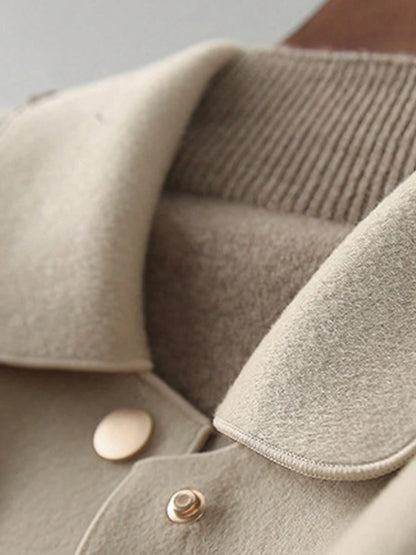 Classic Solid Short Woolen Coats