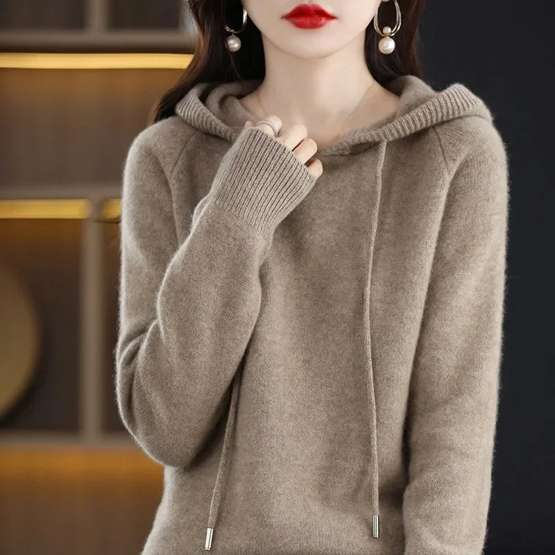 Women Pullover Sweaters Hooded