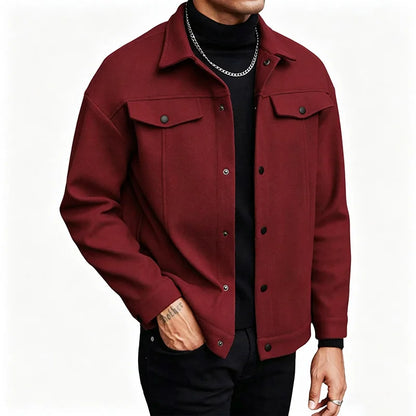 Fake Decor Chest Flap Lapel Fashion Outer Jacket