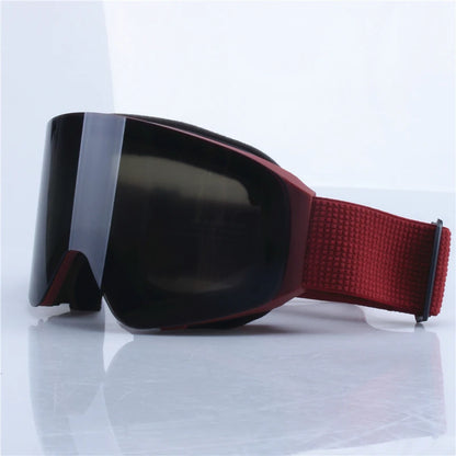 Magnetic Flip Cover Double Layer Anti-Fog Ski Goggles