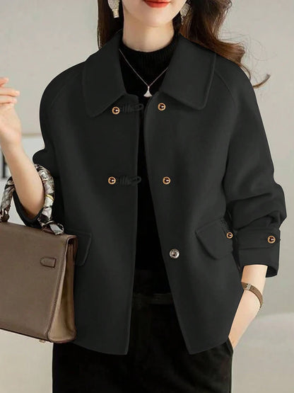 Elegant Solid Short Coats