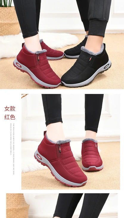 Thick velvet and warm snow boots