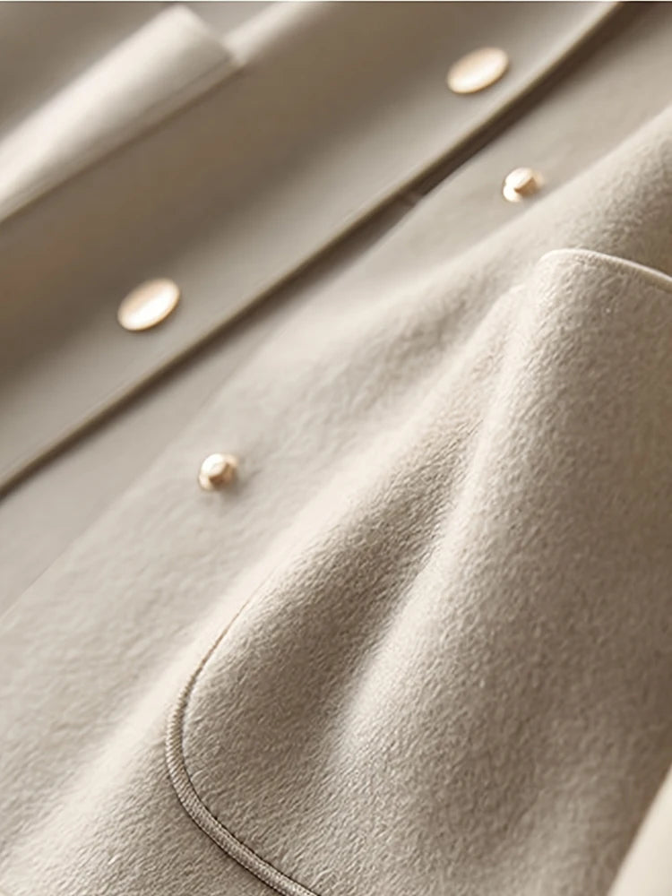 Classic Solid Short Woolen Coats