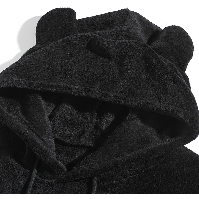 Men Fuzzy Fleece Hoodie