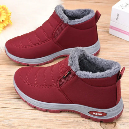Thick velvet and warm snow boots
