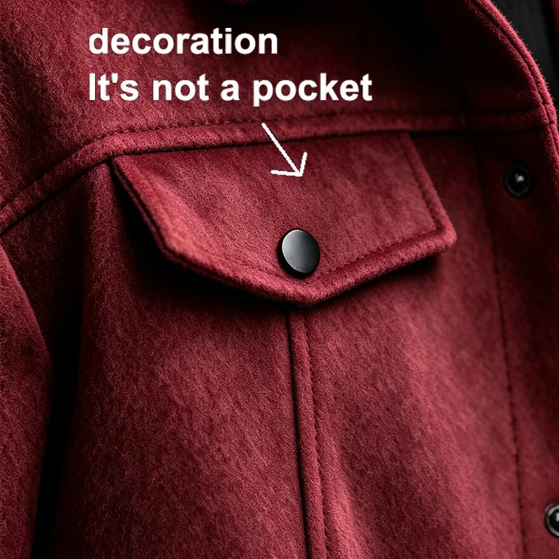 Fake Decor Chest Flap Lapel Fashion Outer Jacket
