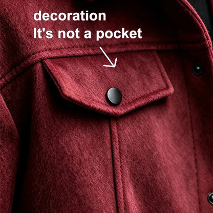 Fake Decor Chest Flap Lapel Fashion Outer Jacket