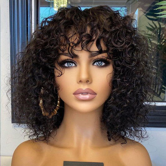 Wavy Wig with Bangs