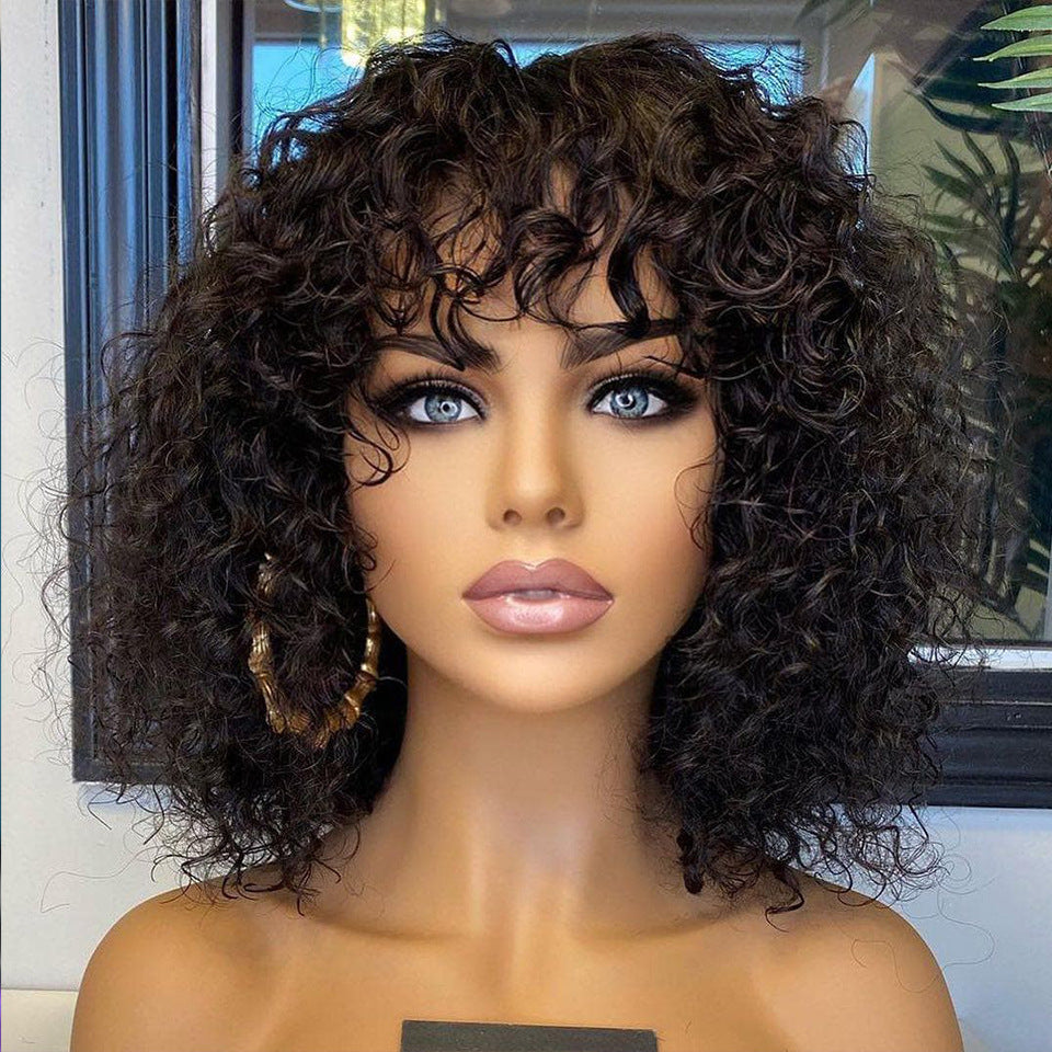 Wavy Wig with Bangs